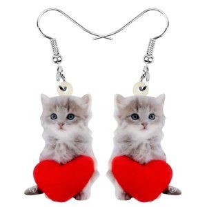 Kitty Heart Earrings